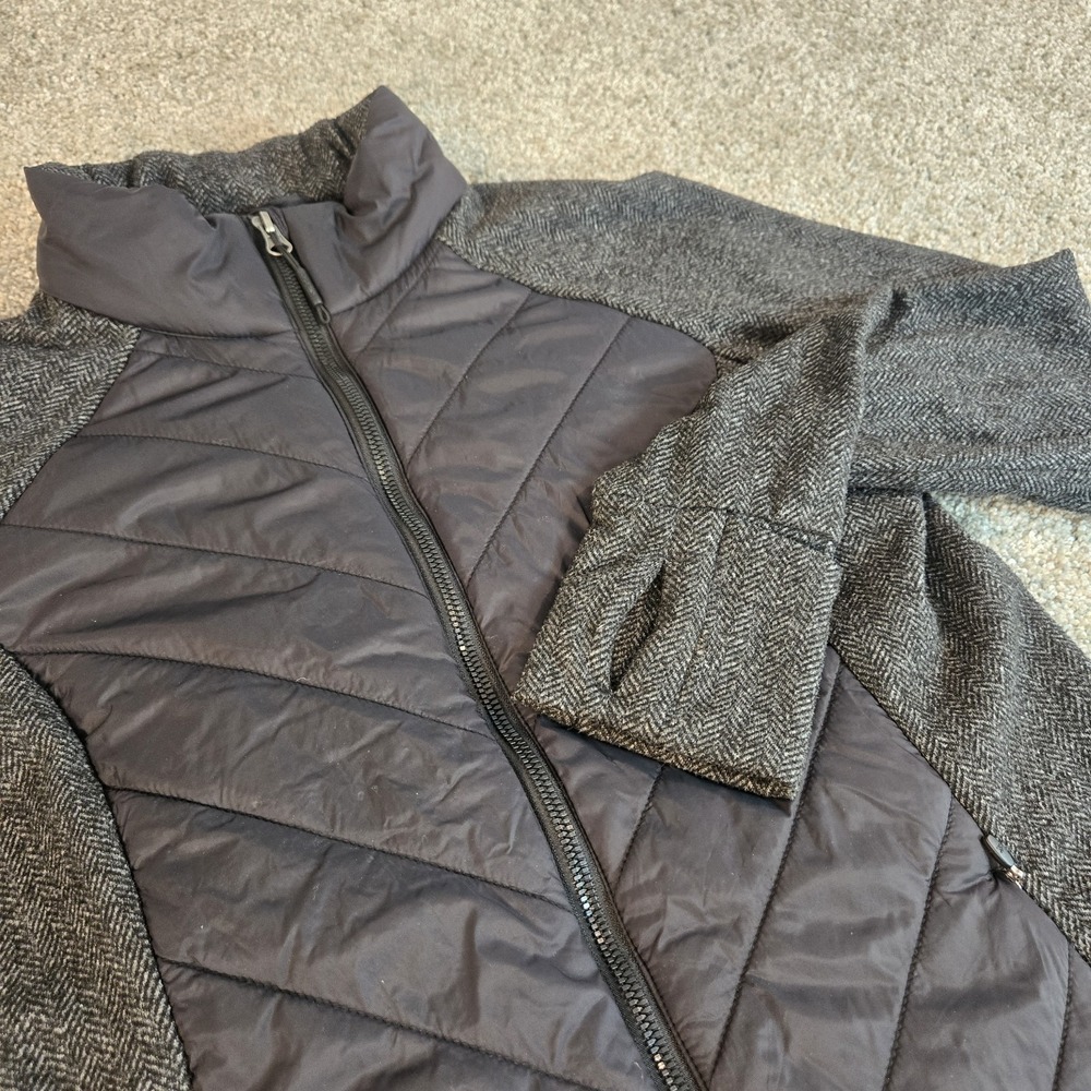 Kyodan Hybrid Jacket Womens Medium Black Full Zip Stretch Puffer Outdoor